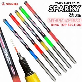 Joran Tegek Gabus Kaku Fiber Solid Ruas Pendek 50 cm Bendera Giant Flag Fukushima Sparky