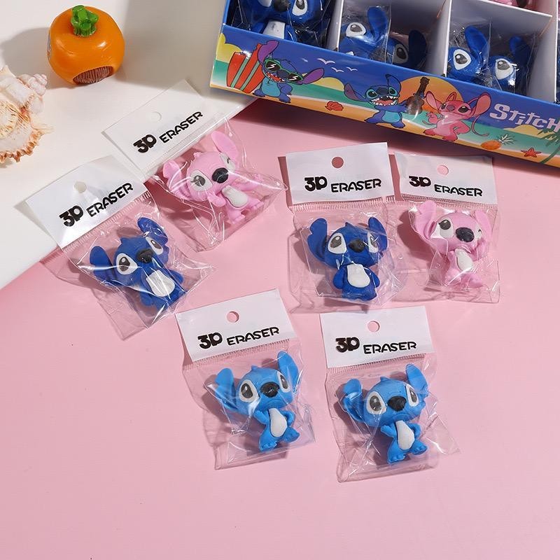

CFC ERASER 3D SHAPE Character Stich And Angel penghapus karakter lucu atk alat tukis anak sekolah hadiah stationery kartun koleksi