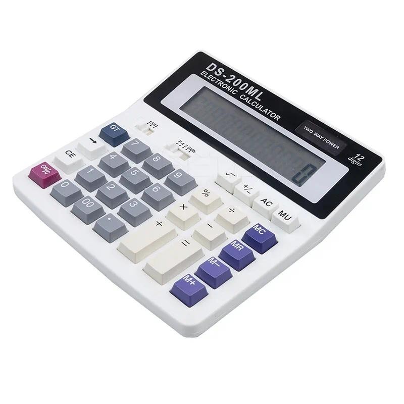 

New Arrival Calculator Solar Battery Dual Power Simple 12-bit Digit LCD Display Office School Special Gift Multi-function