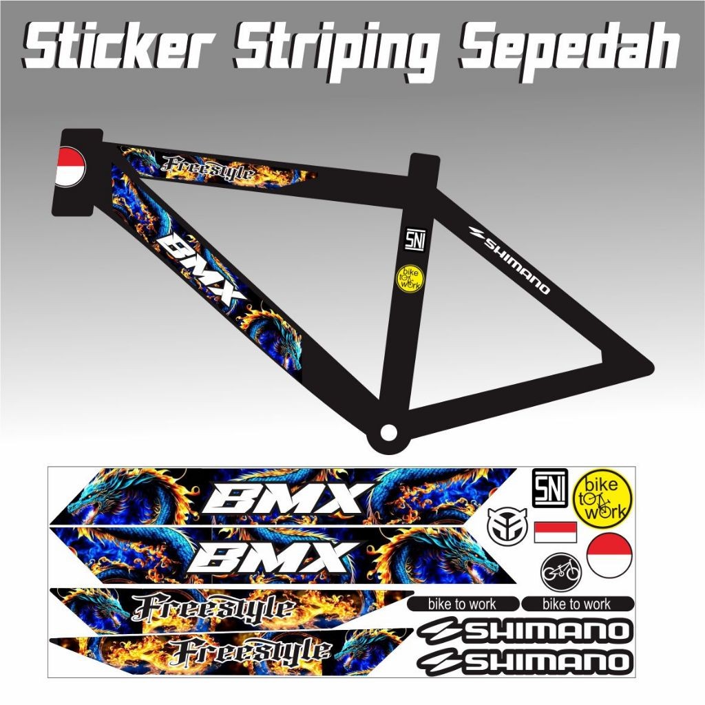 STIKER VARIASI / STIKER BMX / STRIPING BMX / STIKER SEPEDAH STIKER SEPEDAH