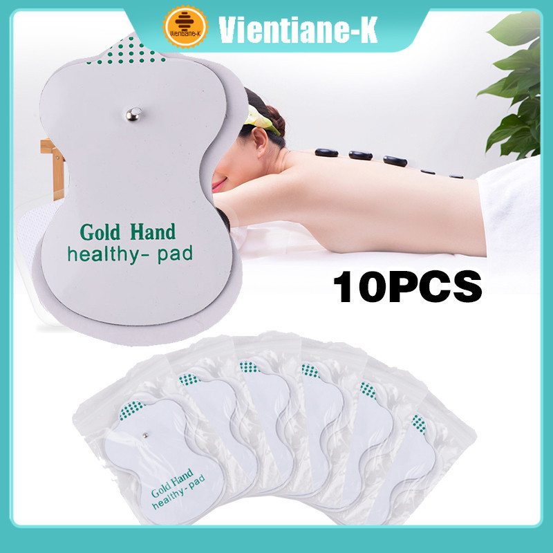 10Pcs Alat Pijat Electrode Koyo Tempel Gel Pad / Alat Pijat Terapi Akupuntur / Alat Terapi Reiki