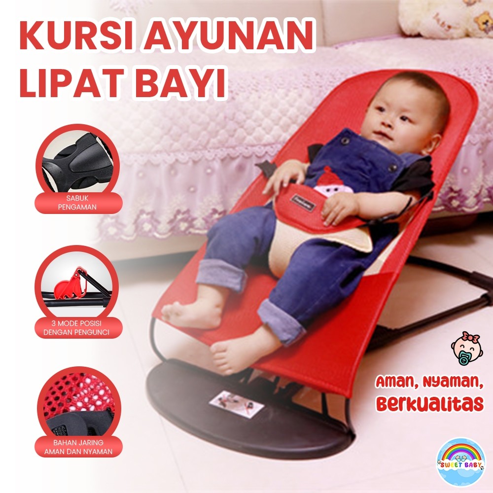 SB Kursi Ayunan Bayi Lipat Bayi Bouncer Tempat Tidur Bayi Goyang