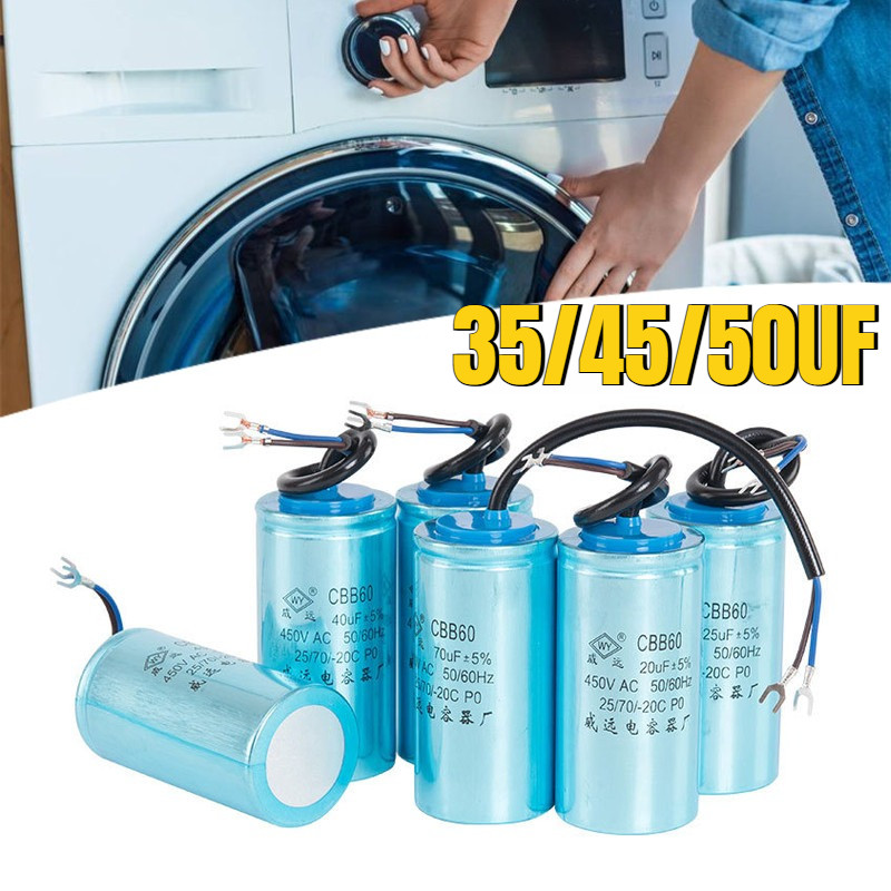kapasitor kompresor angin listrik CBB60 Kapasitor Kompresor Angin Adaptor mesin pompa air 35/45/50uf