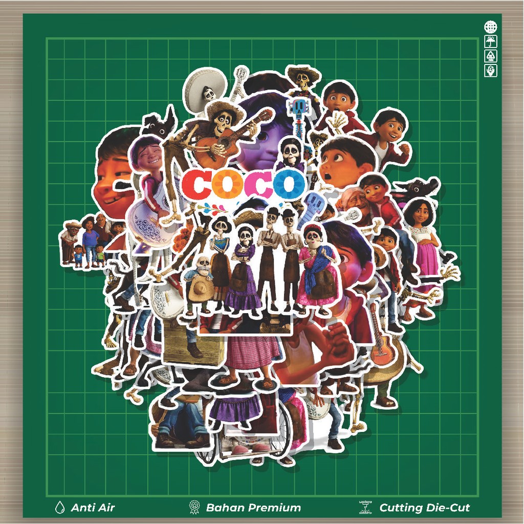 

HOT 50 PCS STIKER Stiker Kartun Coco Stiker Fashion Cars Decal Dingin Kartu Album Custom Vinyl Anti Air- Sticker Aesthetic Buku Journal Koper Casing HP Tablet Laptop Helm Motor Botol Minum