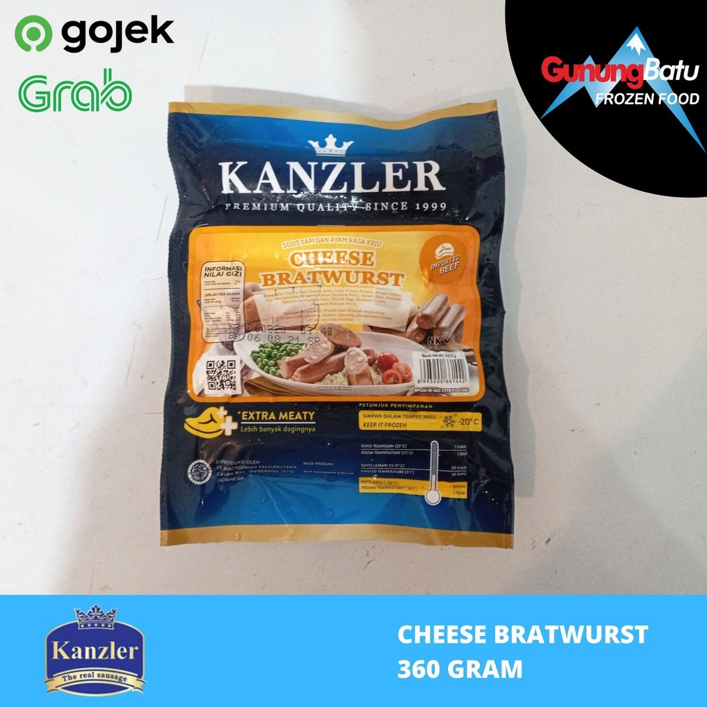 

KANZLER CHEESE BRATWURST 360 GRAM