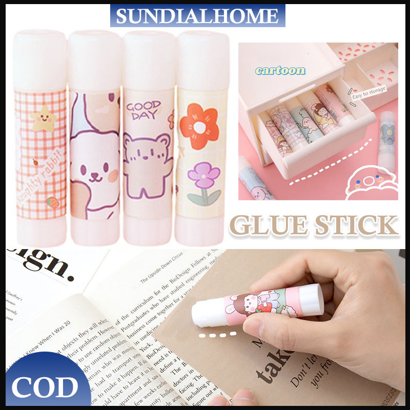 

5PCS Lem Stik Daya Rekat Kuat Dan Tidak Beracun/Lem Padat Perekat Kuat/SOLID GUM GLUE STICK KARTUN LUCU