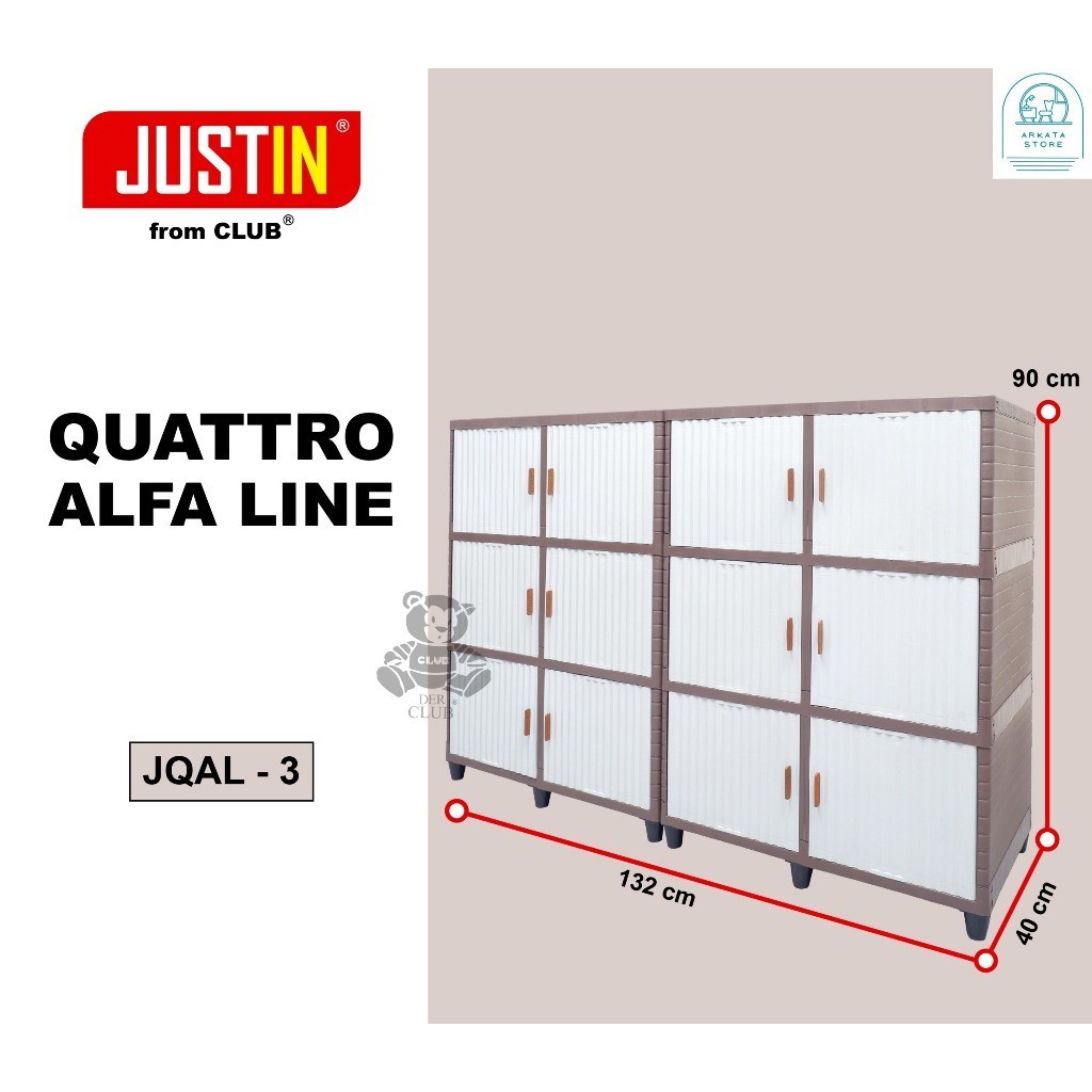 Justin Quatro Alfa Line (CLUB) -  Lemari plastik Club JQAL Susun 2 Susun 3 | Lemari Serbaguna | Lema