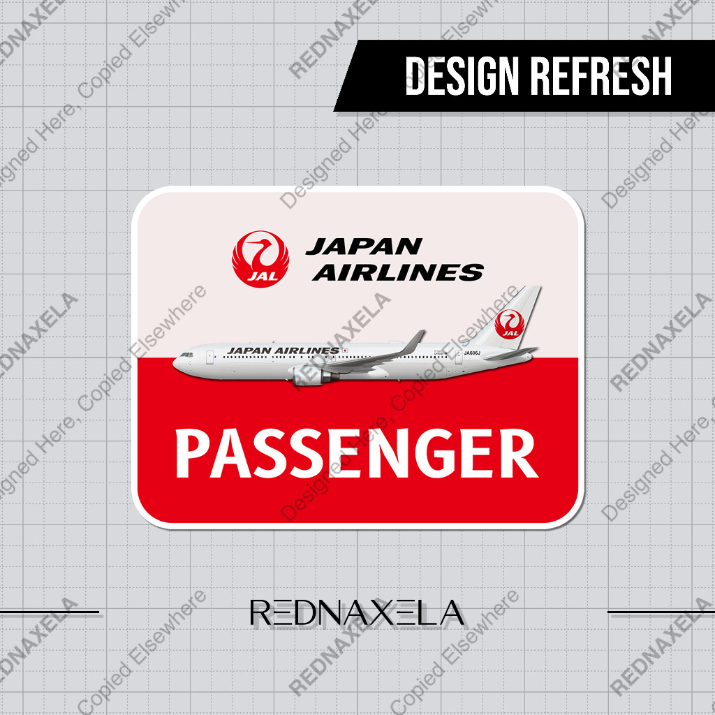 

Stiker Vinyl Japan Airlines Card Model Passenger Sign Sticker