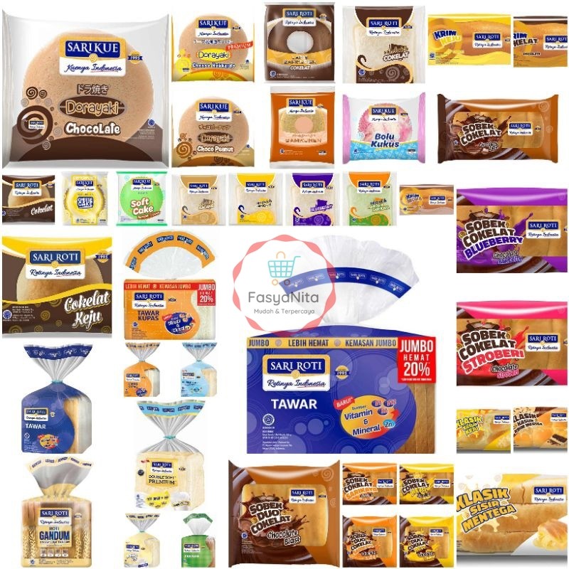 

(instant saja) Aneka Roti SARI ROTI tawar sobek kasur jumbo krim srikaya Sandwich isi lapis cake double soft strawberry blueberry cokelat keju susu mentega sisir sobek duo - Fasyanita Online Fresh Mart Denpasar