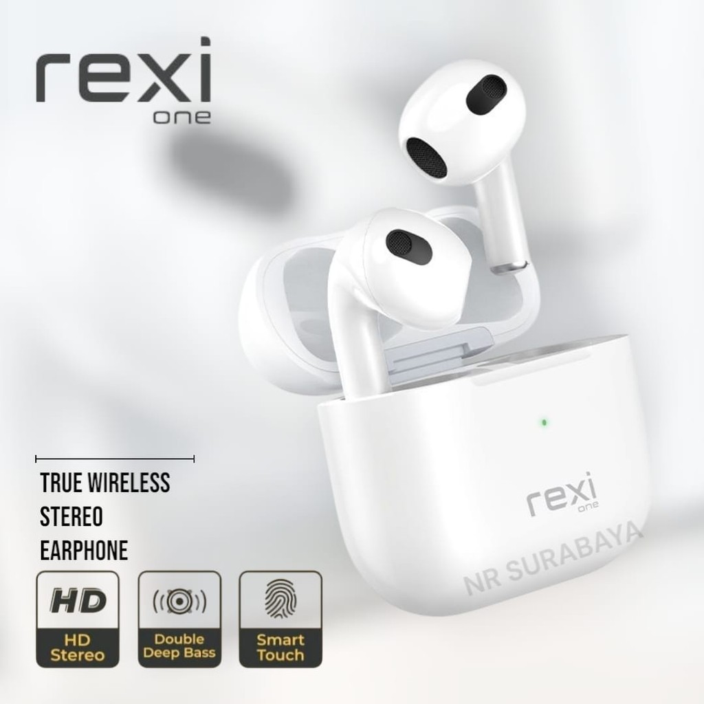[NR] Headset Bluetooth TWS Rexi WA03 PRO - TWS Wireless Headset, Double Deep Bass, Smart Touch