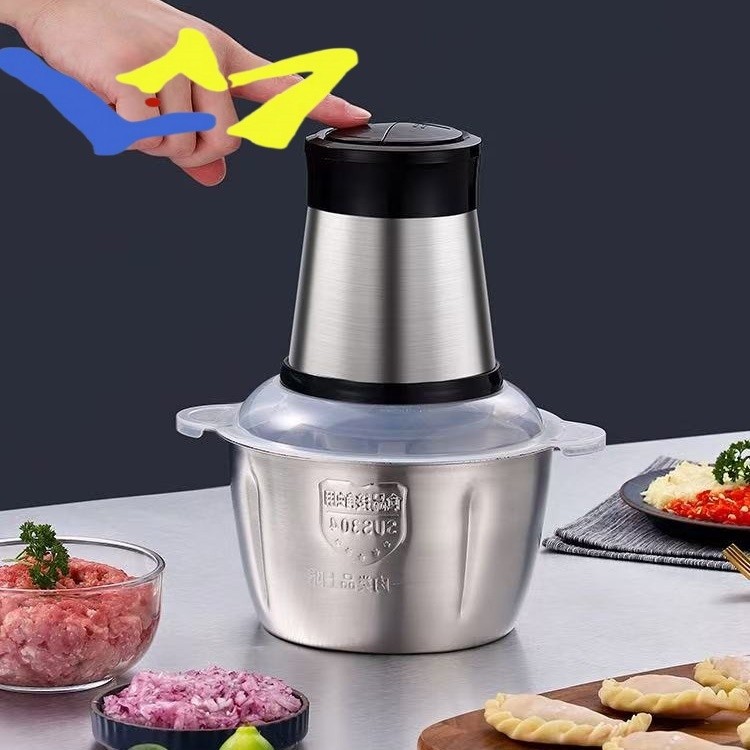 TERLARISBlender Chopper Blender Daging Stainless Coper Penggiling Daging Serbaguna