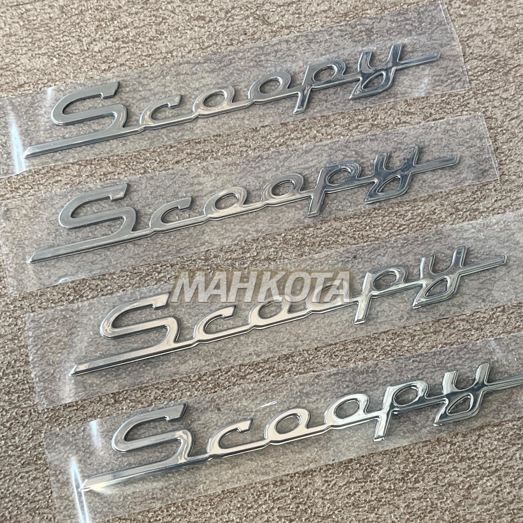 Logo Emblem Honda Scoopy  3D 2014-2016 sepasang kanan kiri timbul Original Termurah