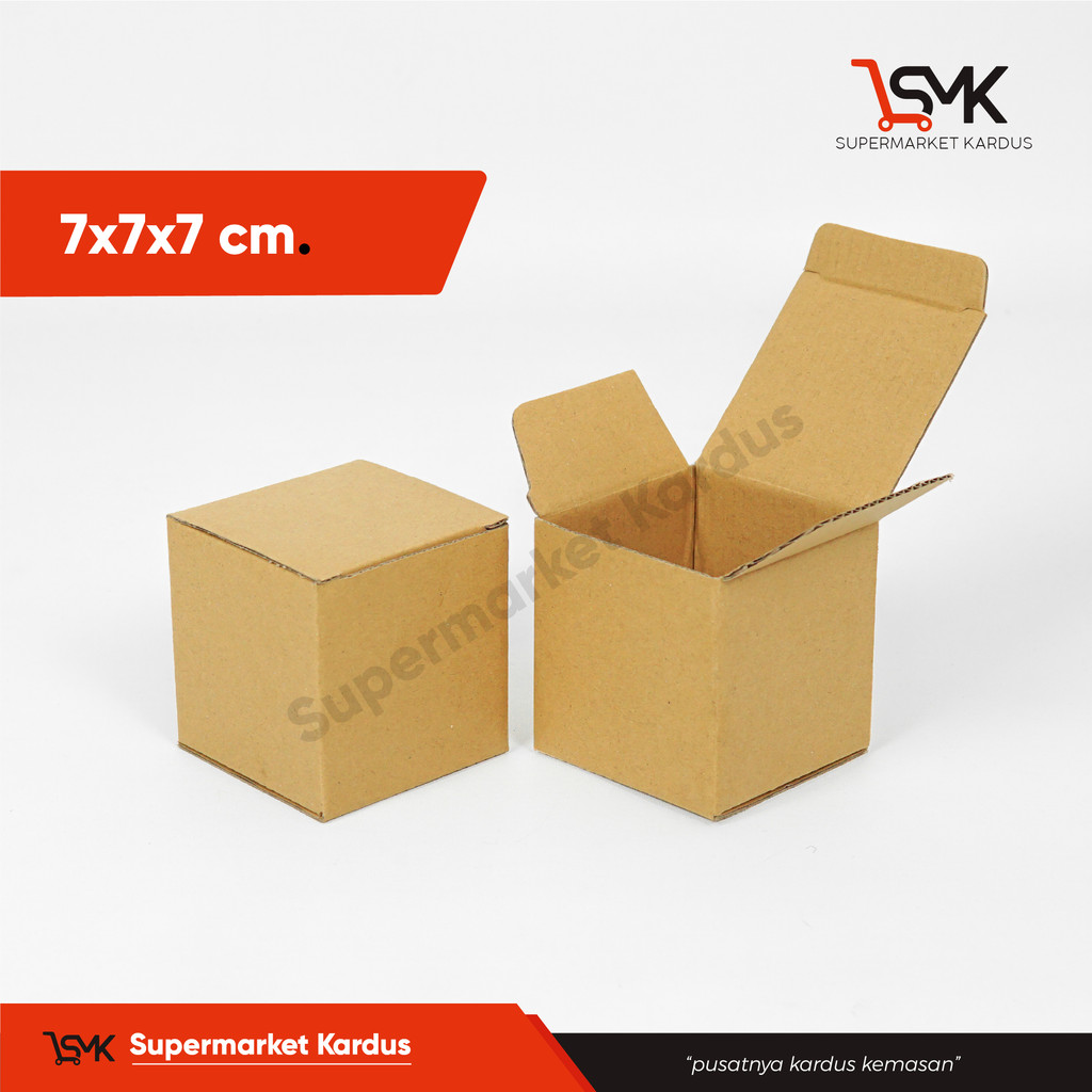

Box 7x7x7 cm Kardus/Kemasan/Packaging/SlipLock/Boxes/Hampers/KartonKemasan/Kotak/Spepart/Tinggi7