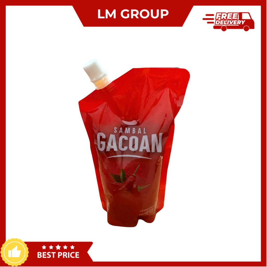 

Sambal Gacoan Saos Sambal Sachet isi 25 x 8gr/Pouch 500gr LM Snack Grosir