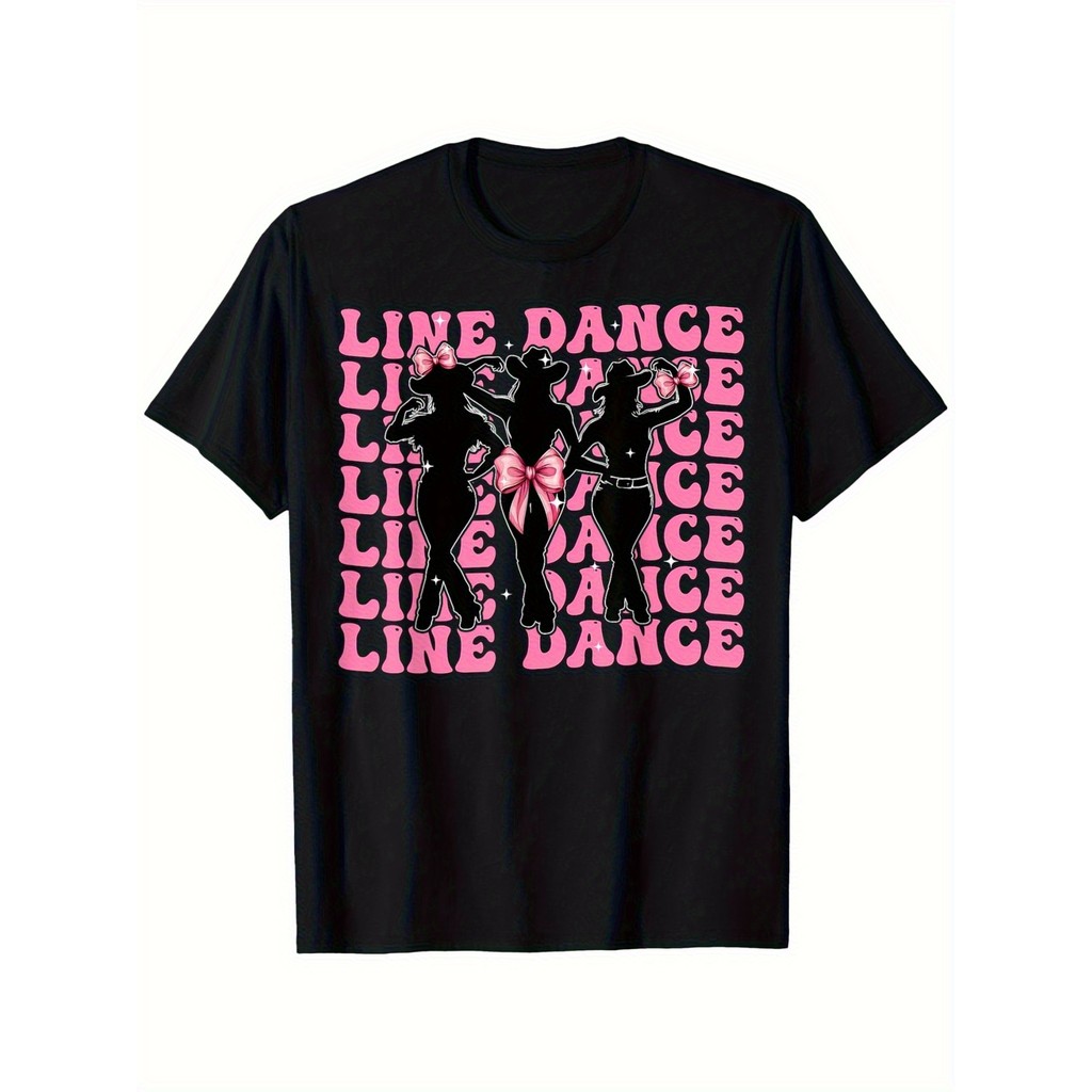 Kaos Wanita Line Dance Girl Hadiah Hari Ibu Baju Penari Bahan Katun