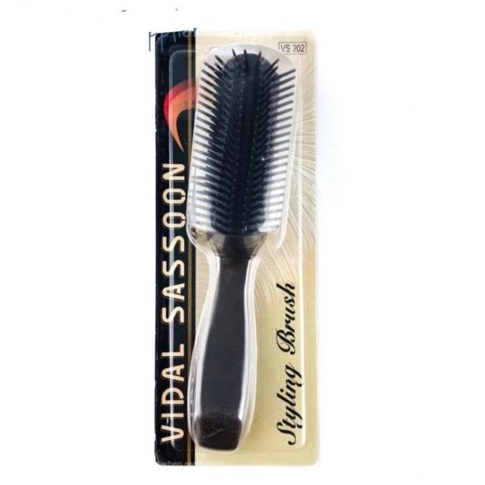 Vidal Sassoon / Sisir Rambut - Sisir Vidal Hitam - 5 Baris