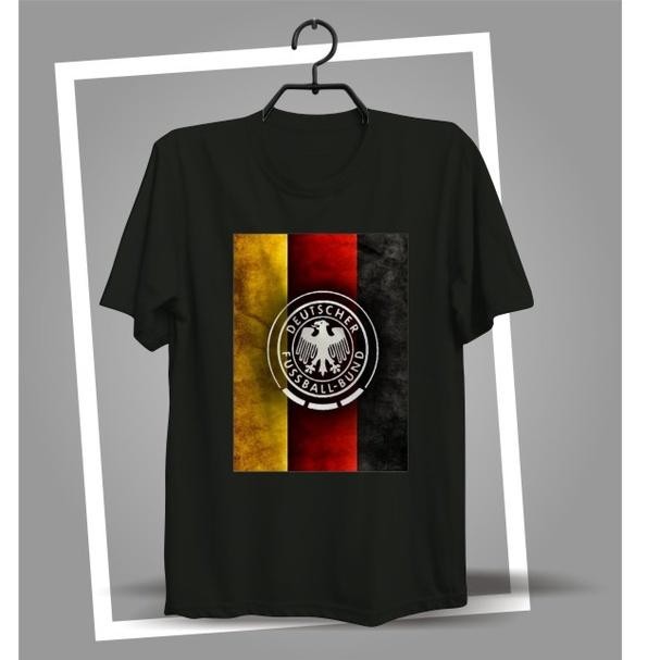 (COD) BAJU KAOS PRIA DESAIN JERMAN DTG DTF COMBED 30S TERBARU - HITAM, S