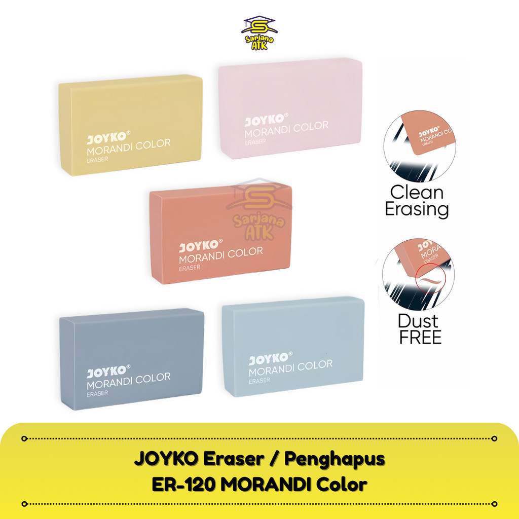 

JOYKO Penghapus Pensil / Stip Karet / Eraser Pensil ER-120 Morandi Color