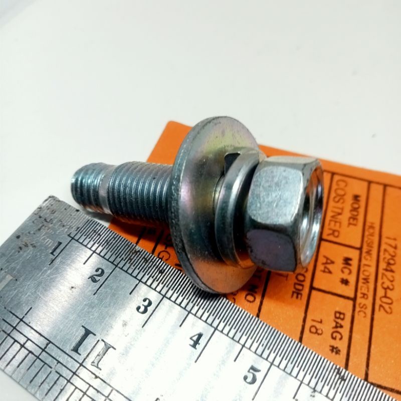 BAUT 17 M12X35 DOBEL RING LEBAR BAUT BAJA PANJANG 3,5 cm drat krucut