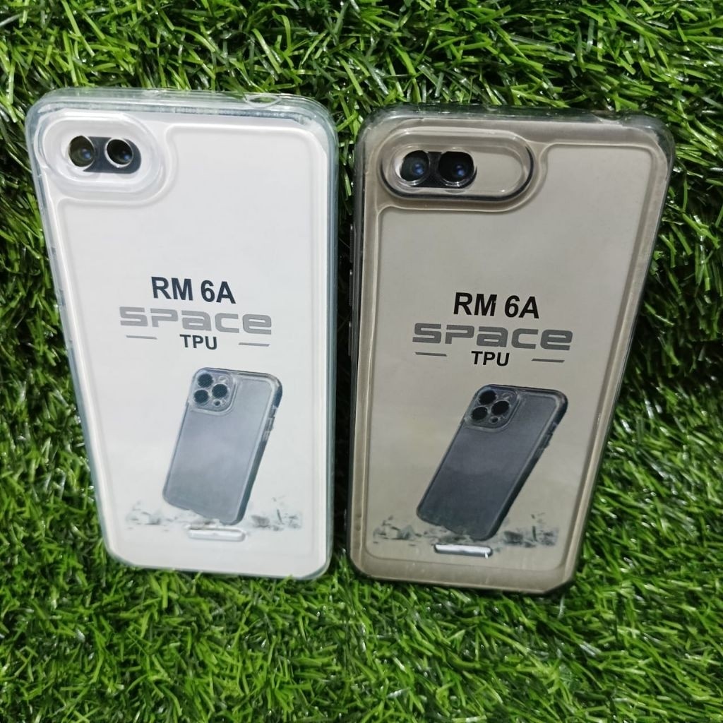 SoftCase Casing Xioami Redmi 6A Silikon Bening Hitam Trasparan Space TPU Pelindung Belakang hp+Camer
