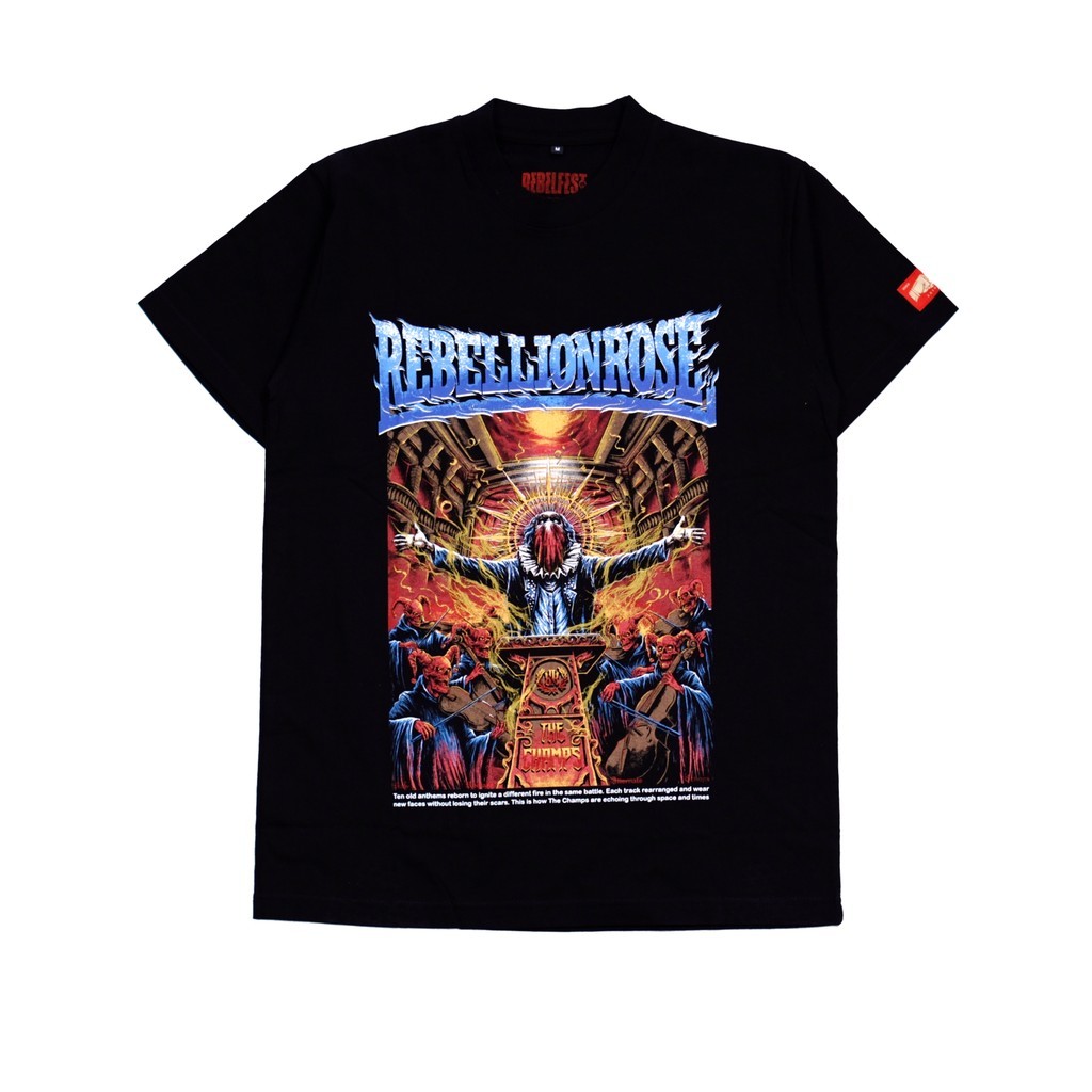 Tshirt REBELLION ROSE - THE CHAMPS (black)
