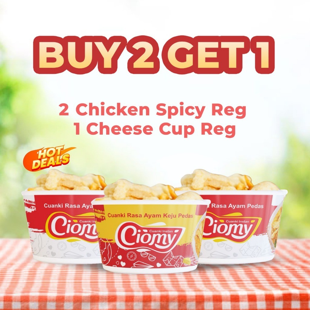 

CIOMY - Hemat Bundling 3 (2 Spicy + 1 Cheese) Cup Regular higienis_mart