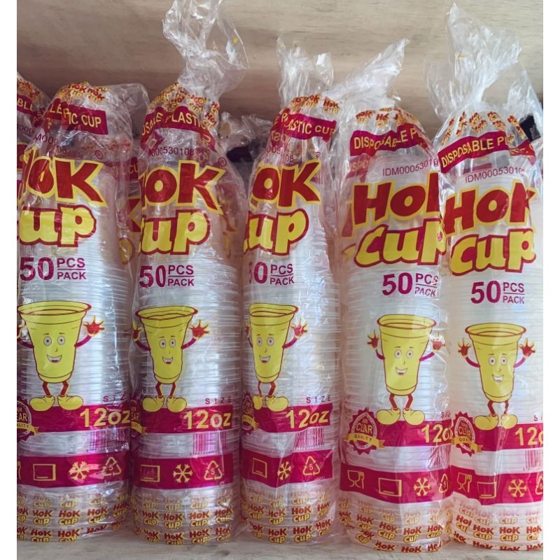 Gelas Cup Datar Hok Cup  / Gelas Cup Plastik Datar Es Teh Es Dawet Cincau Praktis - KDY