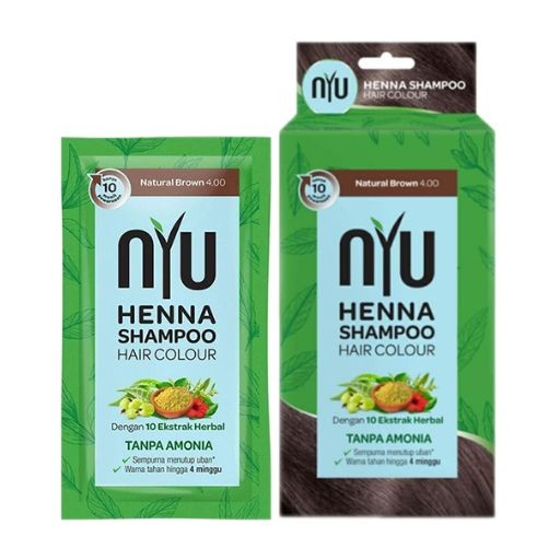 NYU HENNA SHAMPOO NATURAL BROWN 20ML