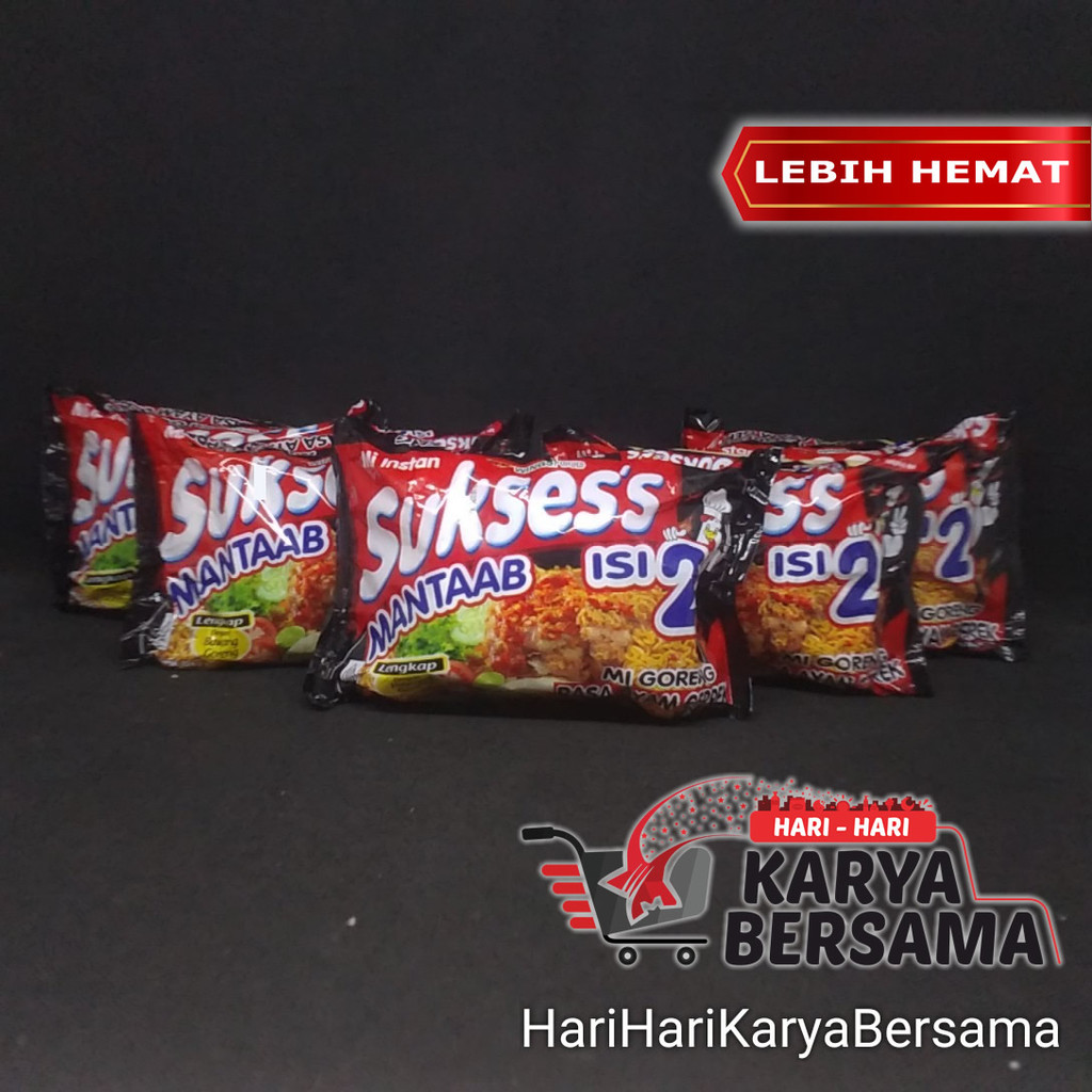 MAKANAN MI INSTAN MIE SUKSES SUKSES'S GORENG ISI 2 RASA AYAM GEPREK PACK 5'S X 126GR