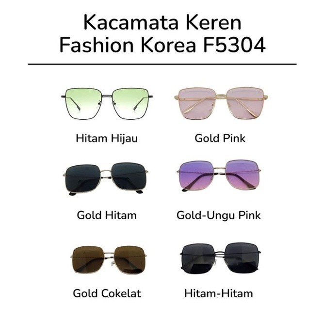 F5304 Kacamata Fashion / Kacamata Wanita Korean / Fashion Kacamata Gaya Wanita Terbaru / Kacamata Fa