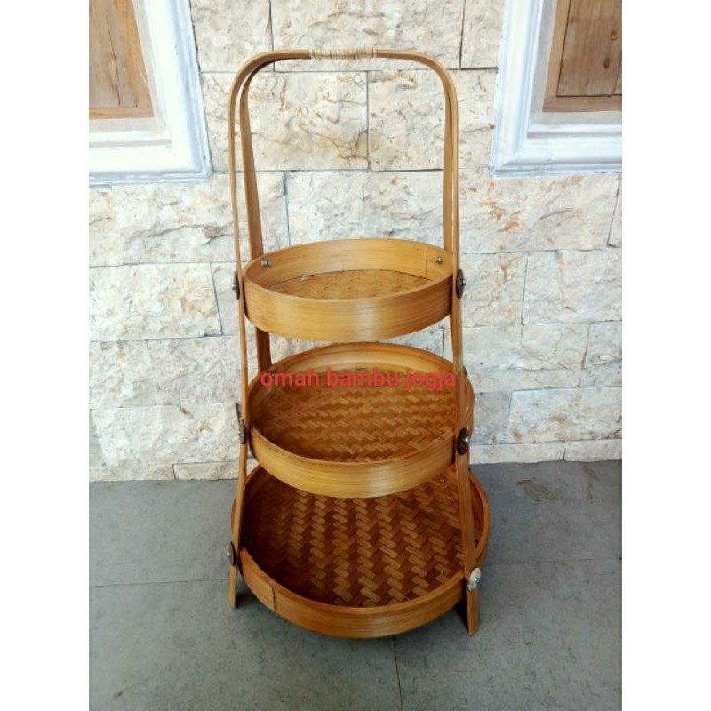 RAK BUMBU BAMBU / RAK DAPUR / RAK BAWANG