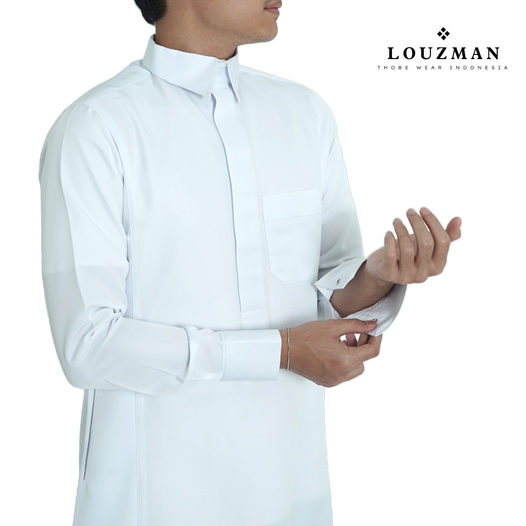 Louzman Royal Thobe Luthfee Jubah Gamis Slimfit Premium Series