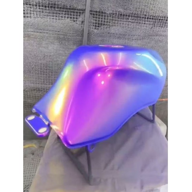 MotorPartindo Cat PU Bunglon Red Mars Dominan Pink Oren Gold Hijau yang tajam dan partikel kasar