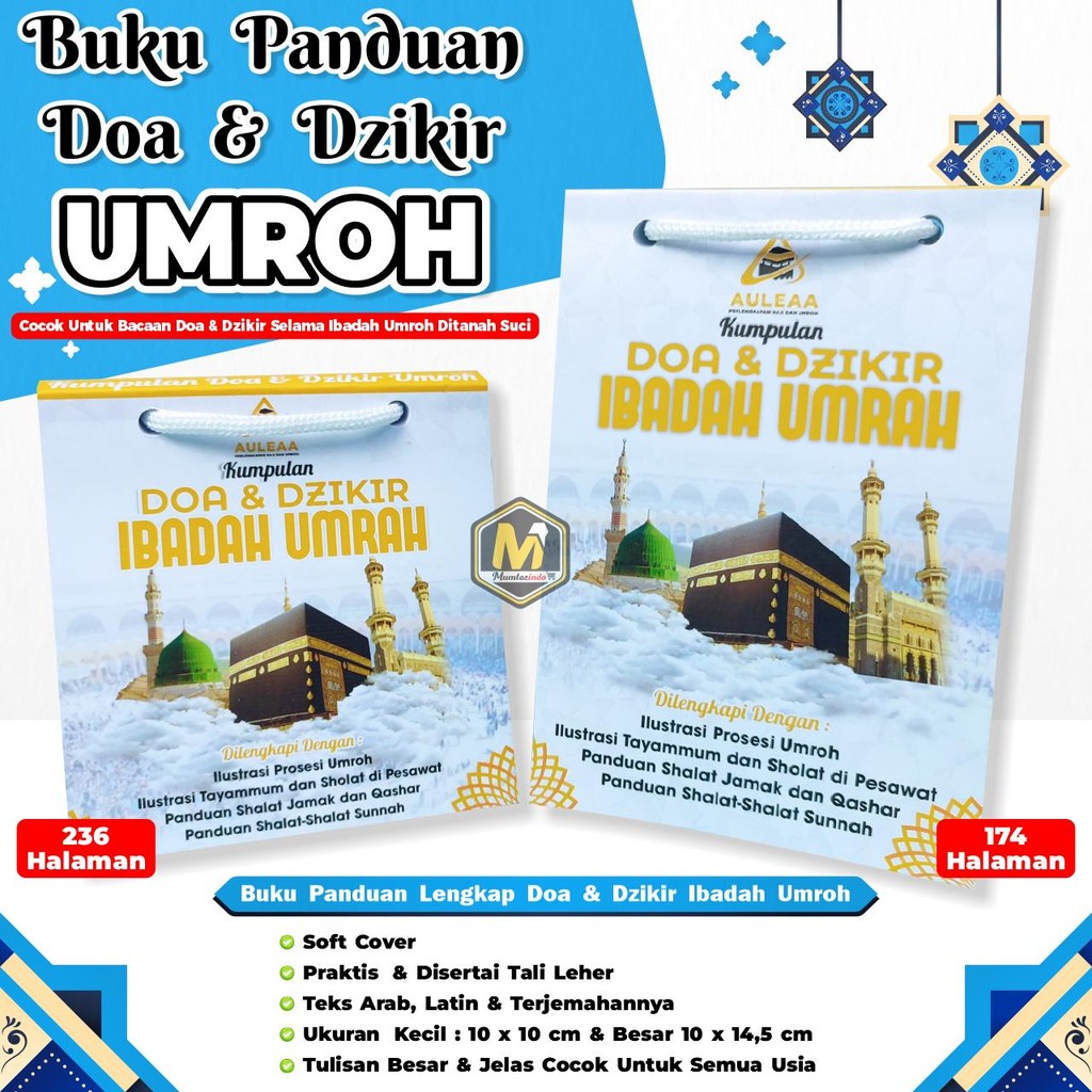 MUMTAZINDO - Buku Panduan Doa & Dzikir Umroh Lengkap Arab Latin Terjemahan Praktis / Buku Doa Umroh 