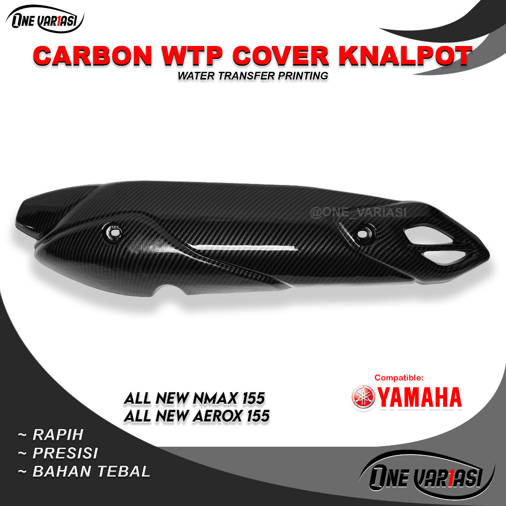 COVER KNALPOT CARBON NEW AEROX 155 CONNECTED / NEW NMAX 155 CONNECTED TUTUP TAMENG PELINGDUNG KNALPO
