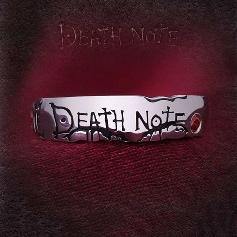 Anime Death Note Yagami Light Alloy Rings Cosplay For Men Women Adjustable Ring Props Jewelry Access