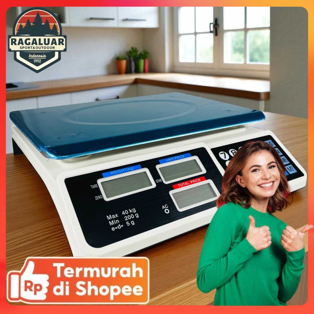 Protopic Timbangan Digital Buah Makanan Commercial Retail Scale 40kg - PT95