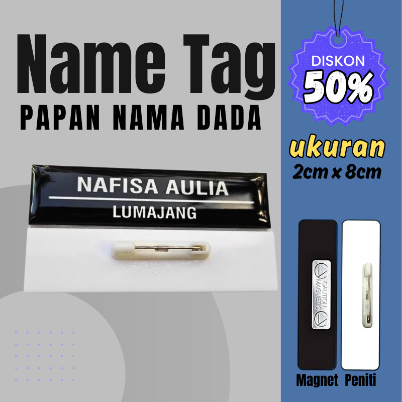 Nama Dada Plus Pin Korpri Nama Dada Kuningan Pin Korpri