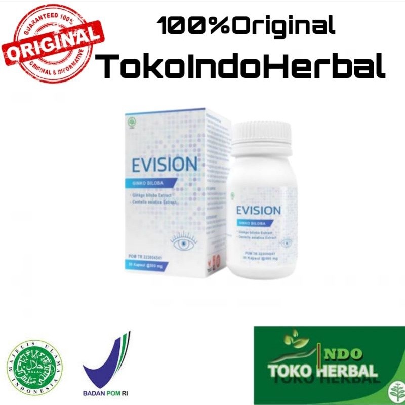 EVISION KAPSUL VITAMIN MATA ORIGINAL ASLI OFFICIAL STORE DISTRIBUTOR RESMI MATA MINUS RABUN KATARAK
