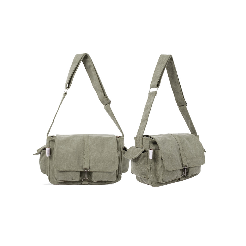ZAHASHOP Megan Y2k Bag by Money Alter / Tas Selempang Bahan Kanvas / Military Bag