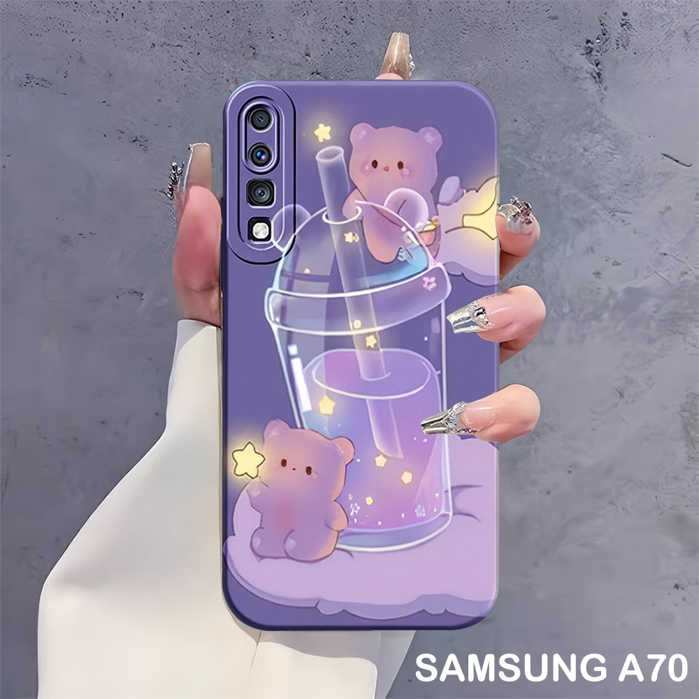 Cassing Hp Samsung A70 A50 A50S A30S A7 2018 2019 - Protect Camera - Case Aesthetic - Case macaroon 