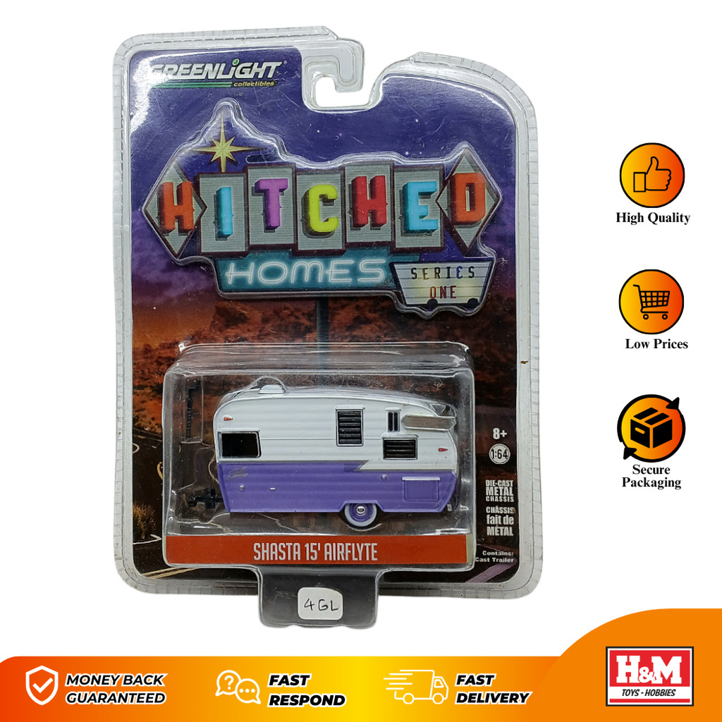 Greenlight "Hitched Homes Series One" Shasta 15' Airflyte travel trailer - 4GL - GL1