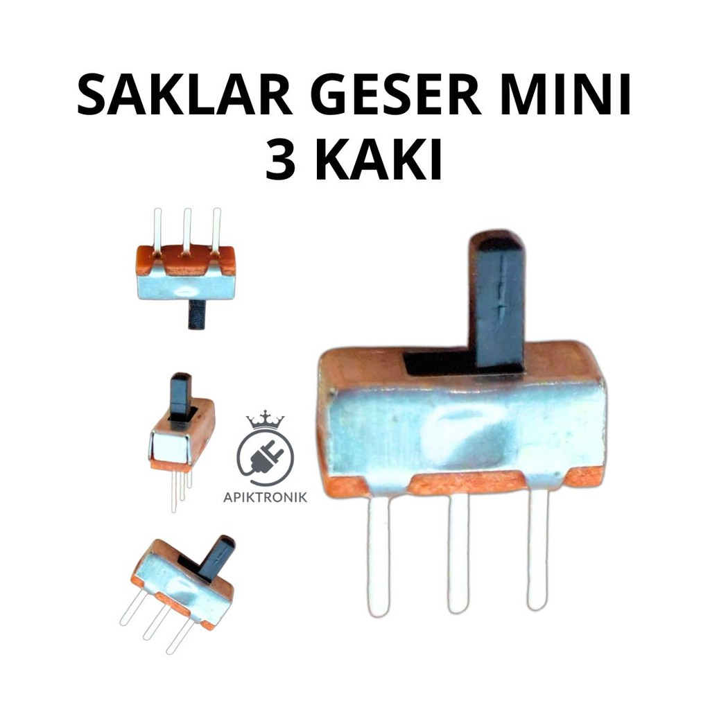Saklar Geser Mini 3 Kaki – SPDT Switch Geser Kecil 3 Pin