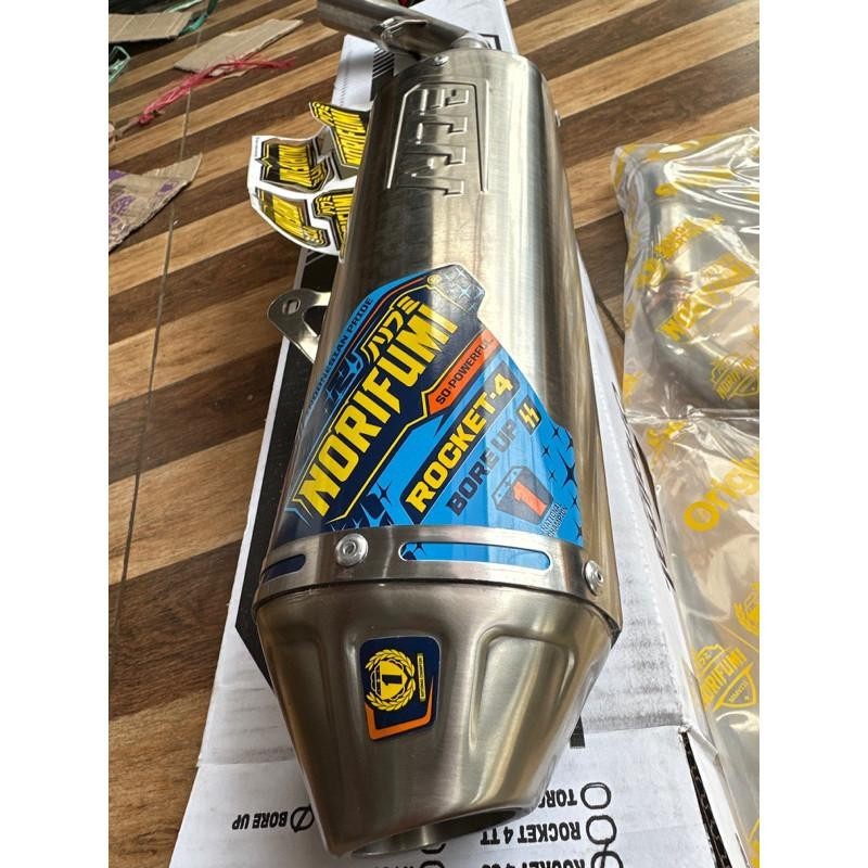 NORIFUMI KNALPOT ORIGINAL ROCKET 4 STAINLESS KOMPETISI CRF 150 L Keaslian Terjamin Scan Barcode