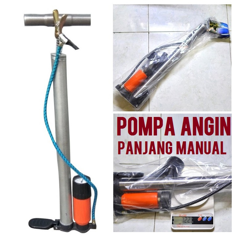 POMPA ANGIN PANJANG MANUAL motor sepeda motor/mobil tabung