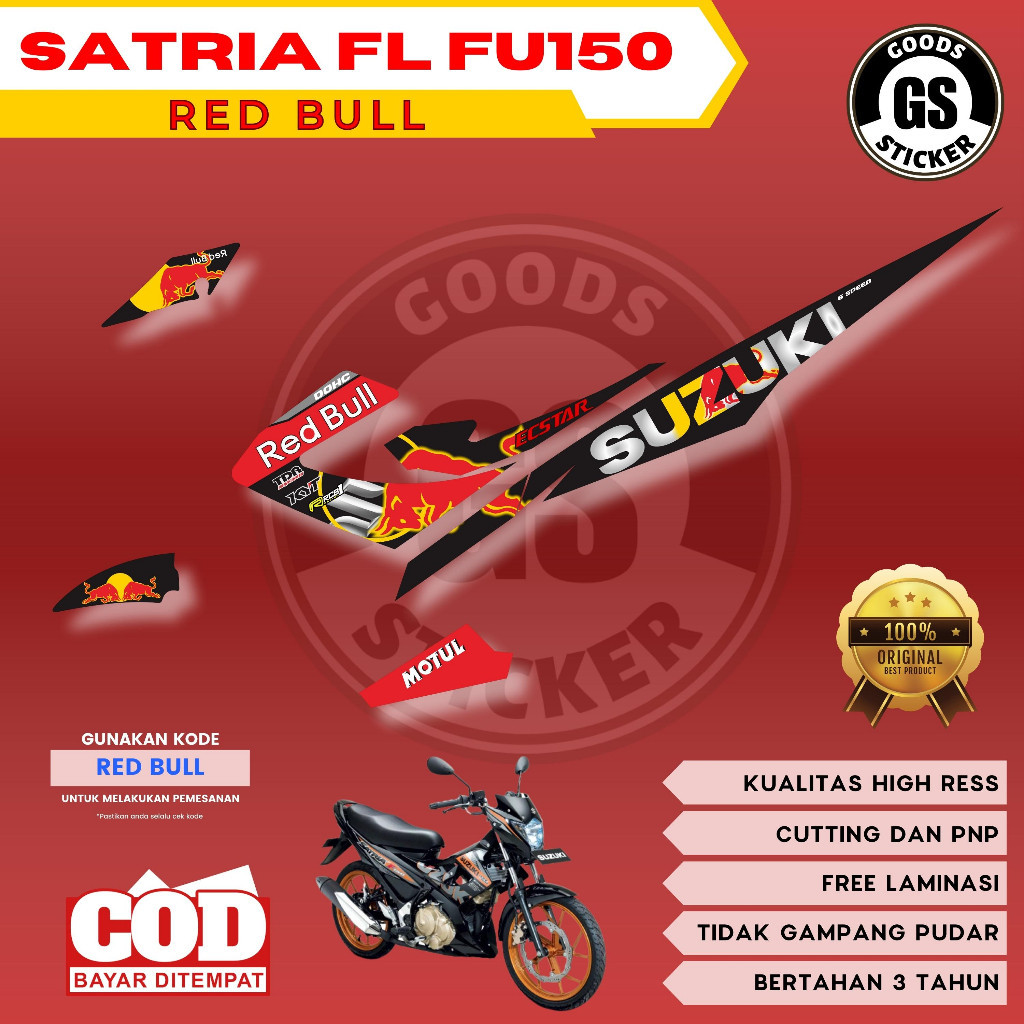 STRIPING VARIASI NEW SATRIA FU 150 - SATRIA FU FACELIFT - VARIASI GRAFIS