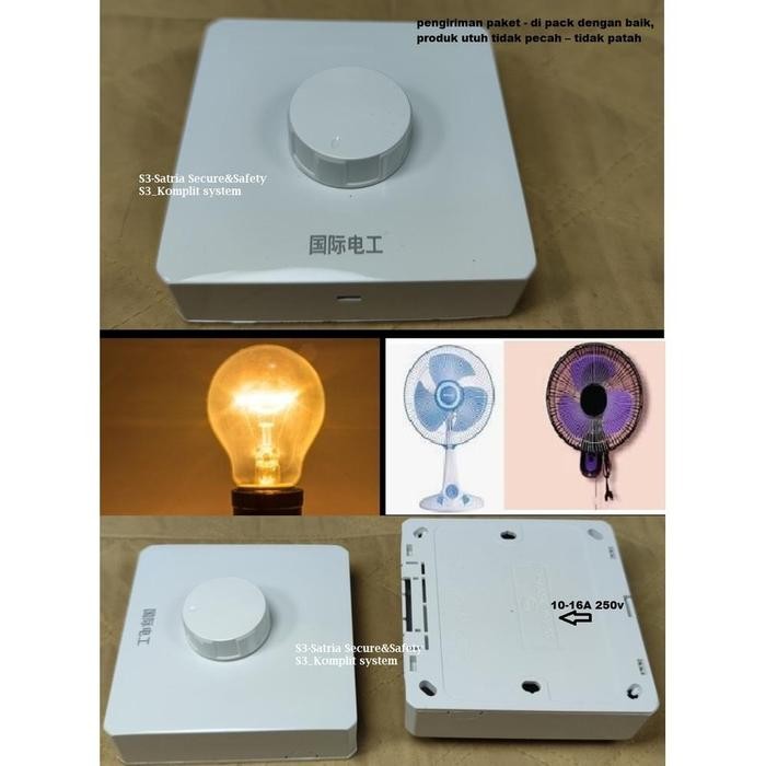 outbow 500W dimer speed kipas bor blower gerinda saw gergaji listrik Putar Ubah cahaya kecilkan sina