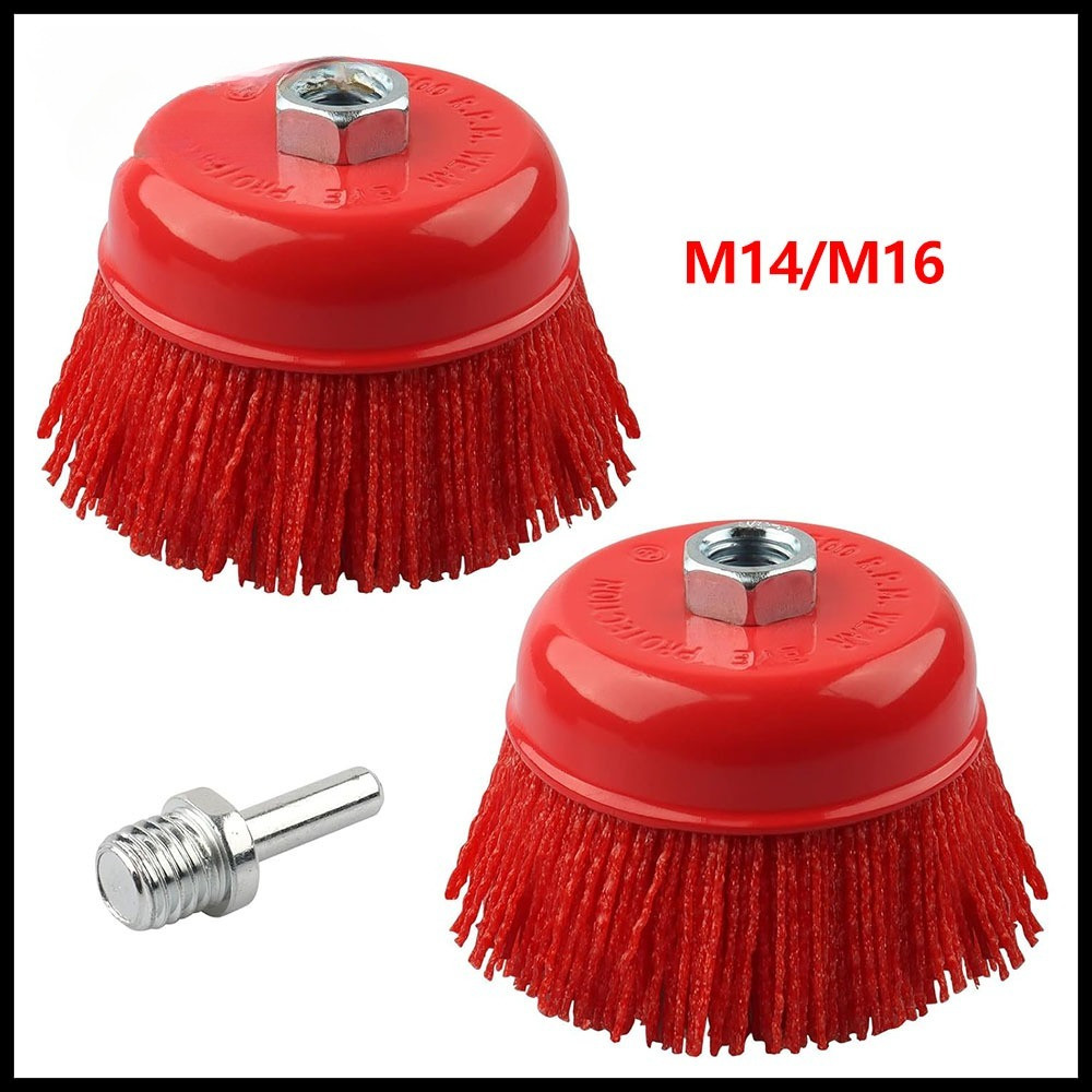 125mm Nylon Cup Brush Wheel Abrasive Tool for Metal Woodworking Glass Polishing Deburring Cleaning -