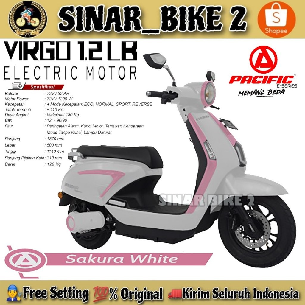 Motor Listrik PACIFIC VIRGO 1.2 LB 1200 Watt Electric Motor