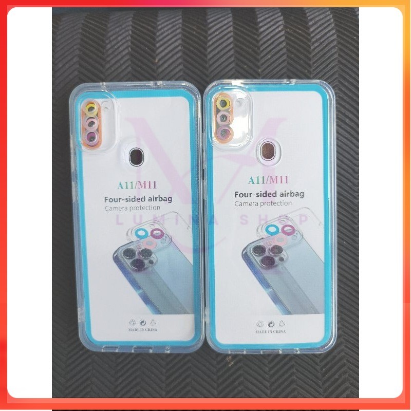 PROMO+COD softcase/silikon Case bening hp Samsung A11/M11 CASE bening clear + pelindung camera